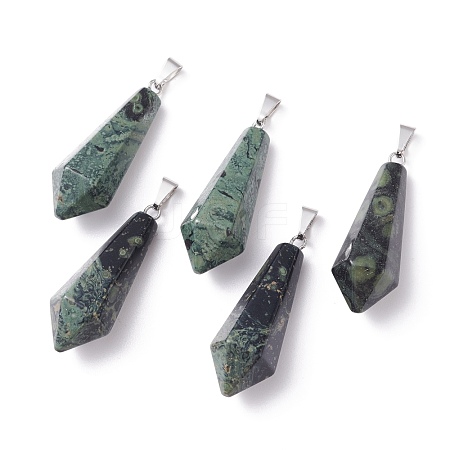 Natural Kambaba Jasper Pointed Pendants G-I314-02P-17-1