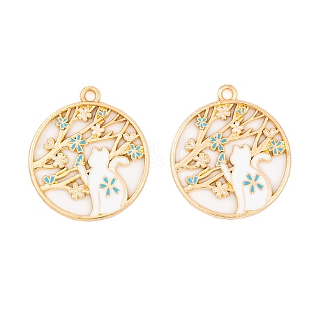 Rack Plating Alloy Enamel Pendants LS-FIND-A040-07A-04G-1