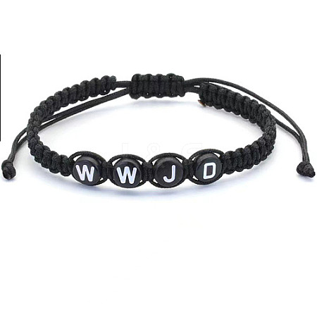 Polyester Braided Bead Bracelet CT9055-3-1