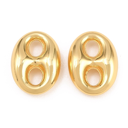 Brass Oval Links Connector Charms KK-H292-47G-01-1