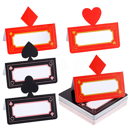 72Pcs 4 Styles Paper Table Place Cards Sets DIY-BC0016-97-1