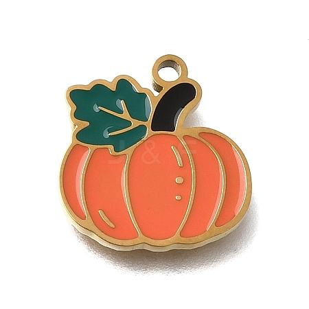 Halloween 304 Stainless Steel Enamel Pendants SA-CBAA2E4-09A-G-1