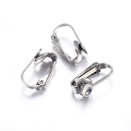 Tarnish Resistant 304 Stainless Steel Clip-on Earring Findings STAS-P210-15P-1