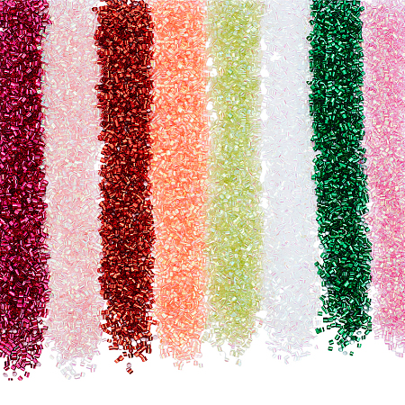 80G 8 Colors Plastic Tube Beads KY-HY0001-14A-1