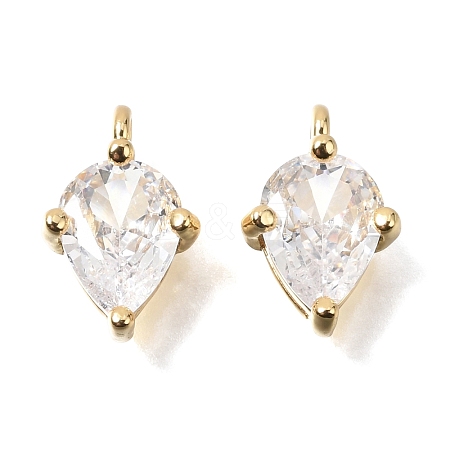 Brass Micro Pave Cubic Zirconia Pendants KK-C255-15A-01-1