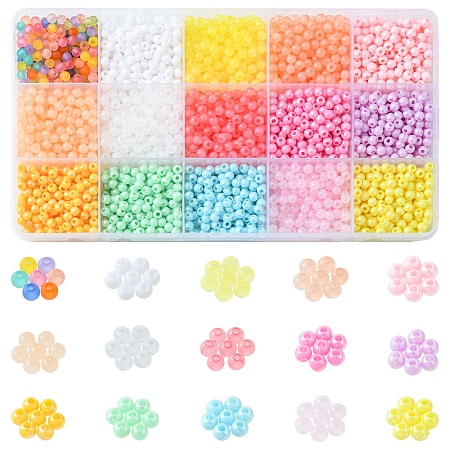 105G 15 Style Mixed Style Acrylic Beads MACR-FS0001-33-1