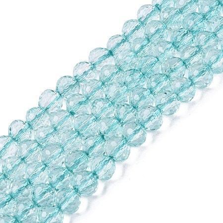 Dyed Transparent Crackle Glass Beads Strands GLAA-Q108-01A-A04-1