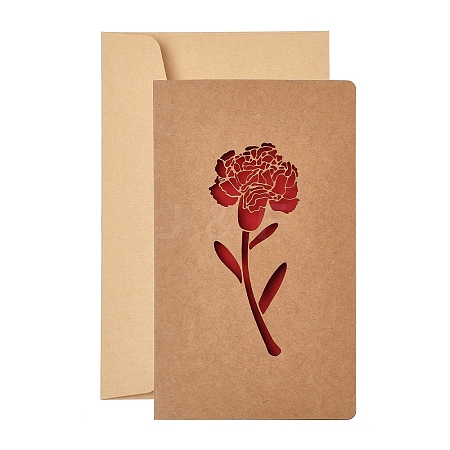 5 Bags Kraft Paper Greeting Cards AJEW-YW0001-50B-1