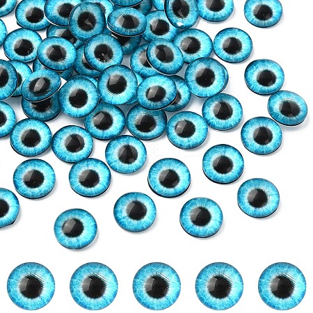 Flat Back Glass Cabochons GGLA-YW0002-10mm-02J-1