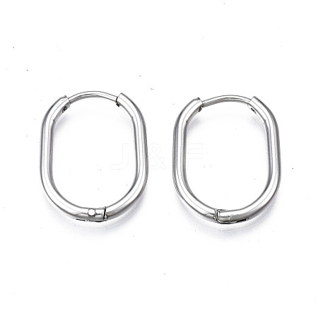 201 Stainless Steel Huggie Hoop Earrings STAS-S103B-33P-1