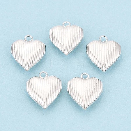 925 Sterling Silver Heart Charms STER-N017-28S-1