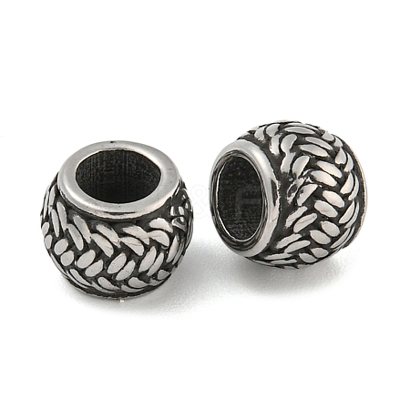 Retro 304 Stainless Steel European Beads STAS-B071-05AS-1