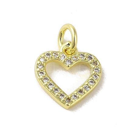 Real 18K Gold Plated Brass Pave Cubic Zirconia Pendants KK-M283-08B-01-1