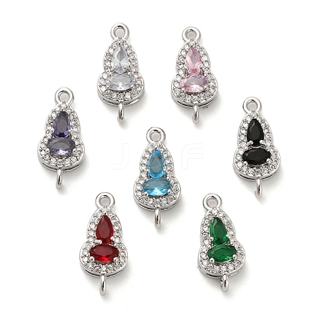 Glass Gourd Connector Charms KK-M314-16P-1