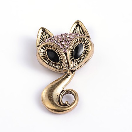 Fox Zinc Alloy Beads PALLOY-AD-61572-01AB-1