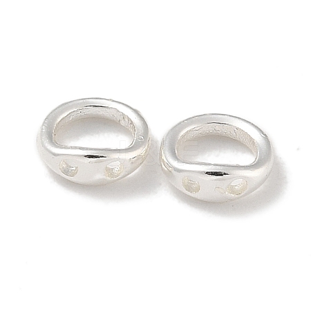 Brass Ring Charm Connectors X-KK-P284-06S-1