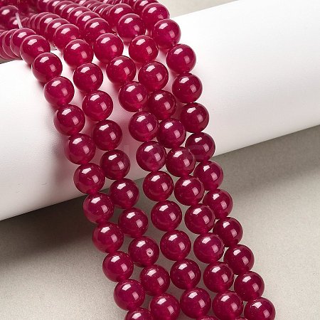Natural & Dyed Malaysia Jade Bead Strands X-G-A146-8mm-A15-1