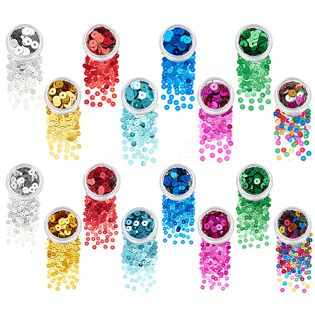 Ornament Accessories Plastic Paillette Beads PVC-OC0001-06-1