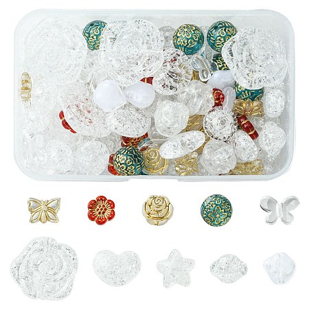 100Pcs 10 Style Acrylic Beads Sets OACR-FS0001-47-1