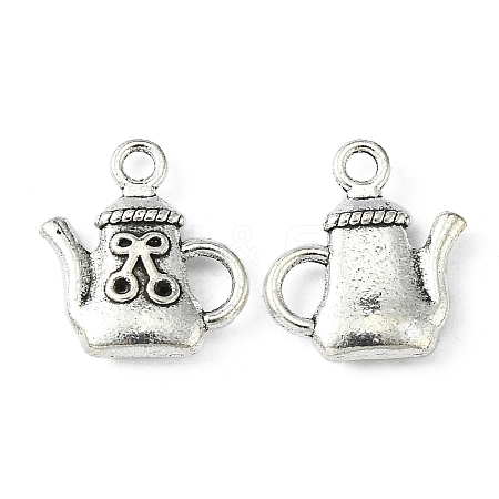 Teapot Alloy Small Handmade Charms Pendant PALLOY-WH0086-88AS-1