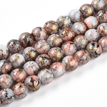 Baking Paint Glass Beads X1-DGLA-N003-8mm-B05-1