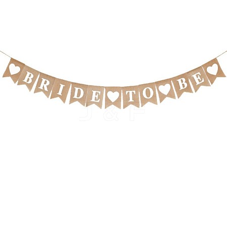 Bride To Me Burlap Flags HULI-PW0002-120-1