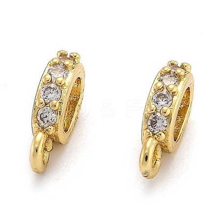 Brass Micro Pave Cubic Zirconia Tube Bails X-ZIRC-H119-11G-1