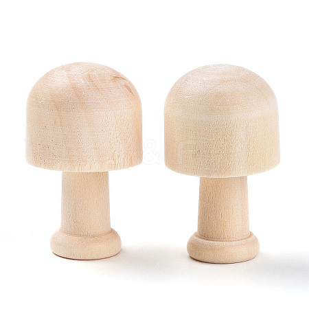 Unfinished Wood Mushroom Ornaments WOOD-T032-10-1