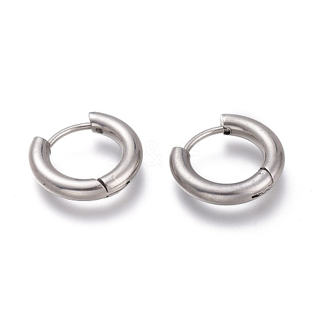 Tarnish Resistant 201 Stainless Steel Huggie Hoop Earrings EJEW-L256-05B-P-1