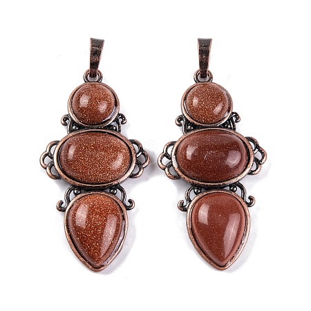 Synthetic Goldstone Pendants G-Q158-04-11-1