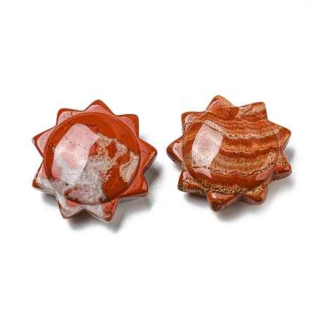 Natural Red Jasper Carved Healing Sun Figurines DJEW-D012-04D-1