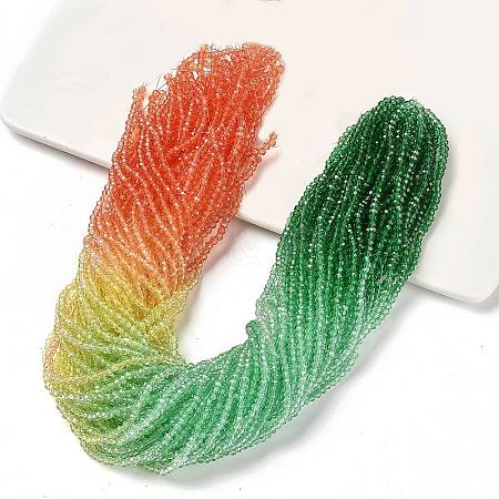 Transparent Painted Glass Beads Strands LS-DGLA-A034-T2mm-A04-1
