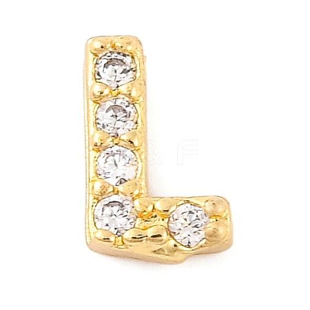 Rack Plating Brass Micro Pave Cubic Zirconia Cabochons KK-F874-04G-L-1