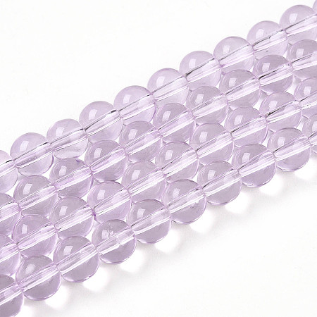 Baking Paint Transparent Glass Beads X1-DGLA-N006-8mm-05-1