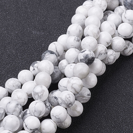 Natural Howlite Bead Strands G-G735-66-4mm-1