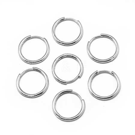 925 Sterling Silver Hoop Earrings STER-L057-077D-1