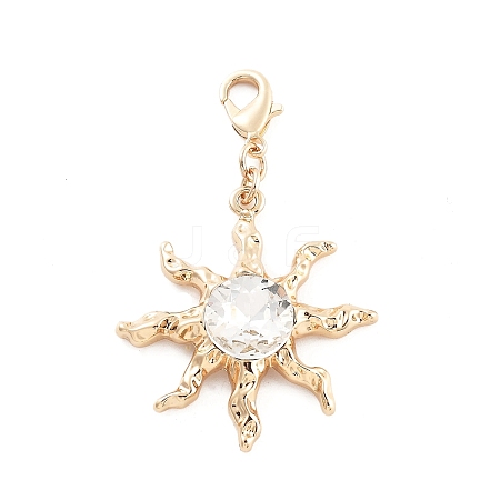 Alloy Rhinestone Pendant Decoration LS-HJEW-P021-01G-G-1