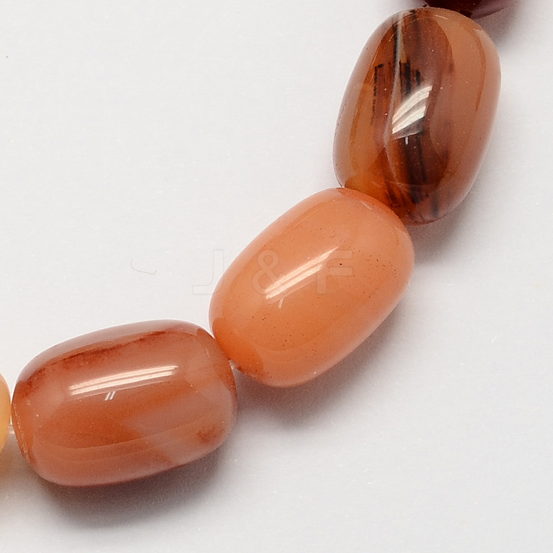 Wholesale Barrel Shaped Gemstone Dyed Natural Red Agate Stone Beads ...