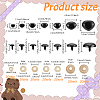 140 Sets 7 Styles Plastic Craft Noses for Doll Making KY-GO0001-07-2
