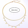 Stainless Steel Cable & Herringbone Chains Double Layer Necklaces SB7965-5