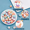 CHGCRAFT 60Pcs 3 Colors Silicone Beads SIL-CA0001-10-5