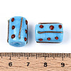 Handmade Gold Foil Glass Bumpy Beads LAMP-ZX003-12-04-3