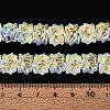 Baking Paint Electroplate Transparent Glass Beads Strands EGLA-N020-04I-4