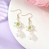 Anti-Tarnish Electroplate Bicone Glass Pearl Teardrop Beads Dangle Earrings EJEW-MZ00765-02-1