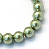 Baking Paint Pearlized Glass Pearl Round Bead Strands HY-Q003-10mm-49-2