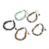 Natural & Synthetic Mixed Stone Chip Beads Anklets AJEW-AN00229-1