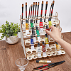 Wooden Craft Paint & Brash Rack DIY-WH0504-22-4