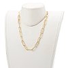 Brass Textured Paperclip Chain Necklaces NJEW-JN03392-4