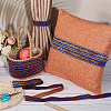 Ethnic Style Polyester Jacquard Leaf Ribbons SRIB-WH0011-198A-5