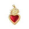Rack Plating Brass Enamel Pendants KK-G504-25A-03-1